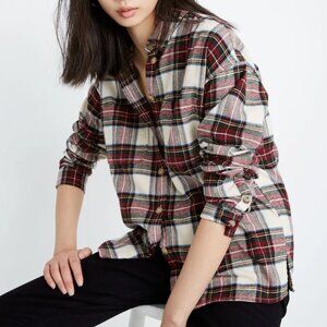 Madewell Flannel Shirt-Jacket in Tartan Plaid, Small